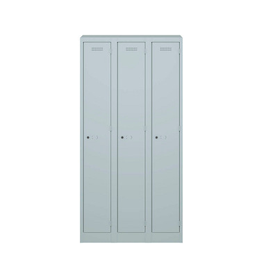 BISLEY Spind grau 3 Schließfächer 90,0 x 50,0 x 180,0 cm
