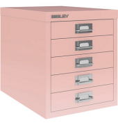 BISLEY MultiDrawer™ L125 Schubladenschrank pink mit 5 Schubladen 27,9 x 38,0 x 32,5 cm