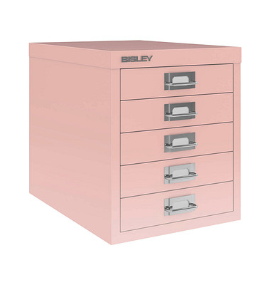 BISLEY MultiDrawer™ L125 Schubladenschrank pink mit 5 Schubladen 27,9 x 38,0 x 32,5 cm