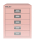 BISLEY MultiDrawer™ L125 Schubladenschrank pink mit 5 Schubladen 27,9 x 38,0 x 32,5 cm