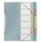 Ordnungsmappe Colour Ice 626255, 6-teilig blanko, farbig/transluzent, Din A4, 6 F&auml;cher