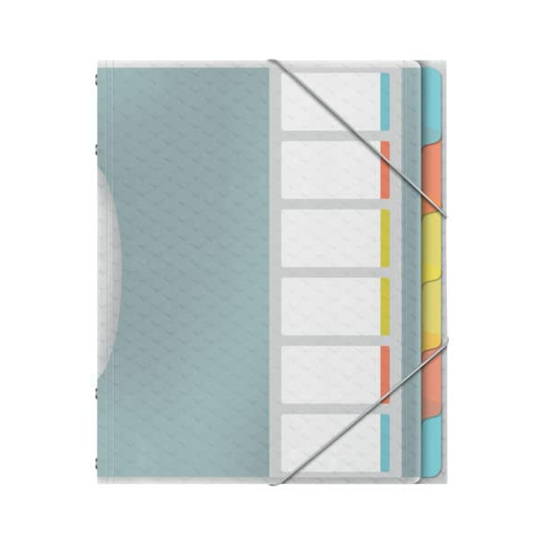 12 Stück Esselte Ordnungsmappe Colour Ice 626255, 6-teilig blanko, farbig/transluzent, A4, 6 Fächer 4049793053097 Esselte