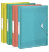 Heftbox Colour'Ice 626266, A4 farbig sortiert, 4cm F&uuml;llh&ouml;he, Polypropylen (PP) 500g