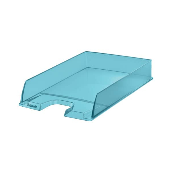 10 Stück Esselte Briefablage Colour'Breeze 626274, A4, blau/transparent, Polystyrol stapelbar 4049793054599 Esselte