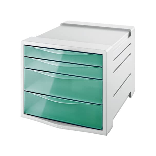 4049793054704 - Schubladenbox ColourIce PS 4 Schubladen hellgrau grün