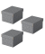 Aufbewahrungsbox Home 628281, 6,5 Liter, mit Deckel, au&szlig;en 25,5x20x15cm, Karton grau