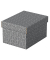Aufbewahrungsbox Home 628281, 6,5 Liter, mit Deckel, au&szlig;en 25,5x20x15cm, Karton grau