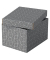 Aufbewahrungsbox Home 628281, 6,5 Liter, mit Deckel, au&szlig;en 25,5x20x15cm, Karton grau