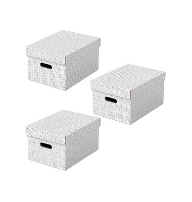 Aufbewahrungsbox Home 628282, für A4, außen 26,5x36,5x20,5cm, Karton weiß