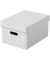 Aufbewahrungsbox Home 628282, 17,5 Liter, mit Deckel, au&szlig;en 36,5x26,5x20,5cm, Karton wei&szlig;