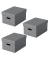 Aufbewahrungsbox Home 628283, 17,5 Liter, mit Deckel, au&szlig;en 36,5x26,5x20,5cm, Karton grau