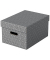 Aufbewahrungsbox Home 628283, 17,5 Liter, mit Deckel, au&szlig;en 36,5x26,5x20,5cm, Karton grau