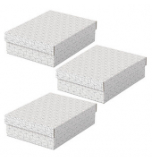 Aufbewahrungsbox Home 628284, au&szlig;en 360x265x100mm, Karton wei&szlig;