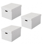 Aufbewahrungsbox Home 628286, au&szlig;en 510x355x305mm, Karton wei&szlig;