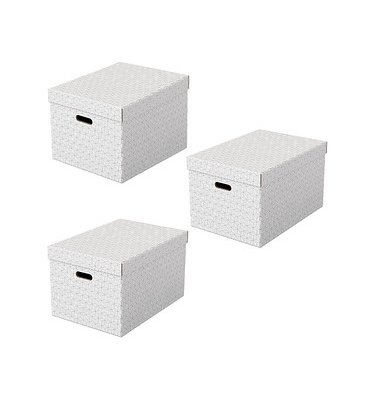 Aufbewahrungsbox Home 628286, für A3, außen 35,5x51x30,5cm, Karton weiß
