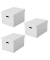 Aufbewahrungsbox Home 628286, 50 Liter, mit Deckel, au&szlig;en 51x35,5x30,5cm, Karton wei&szlig;