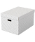 Aufbewahrungsbox Home 628286, 50 Liter, mit Deckel, au&szlig;en 51x35,5x30,5cm, Karton wei&szlig;