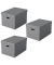 Aufbewahrungsbox Home 628287, 50 Liter, mit Deckel, au&szlig;en 51x35,5x30,5cm, Karton grau