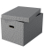 Aufbewahrungsbox Home 628287, 50 Liter, mit Deckel, au&szlig;en 51x35,5x30,5cm, Karton grau