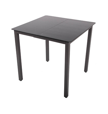 VCM Gartentisch schwarz quadratisch
