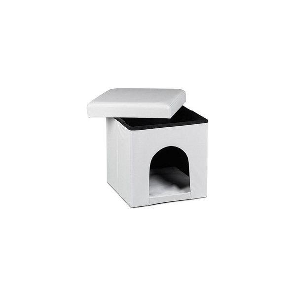 4052025046736 - Relaxdays - Hundebox Sitzhocker hbt 38 x 38 x 38 cm stabiler Sitzcube mit praktischer Tierhöhle für Hunde und Katze aus hochwertigem Kunstleder und 4052025046736 - Relaxdays - Hundebox Sitzhocker hbt 38 x 38 x 38 cm stabiler Sitzcube mit praktischer Tierhöhle für Hunde und Katze aus hochwertigem Kunstleder und