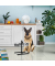 relaxdays Futterstation Hunde/Katzen silber 46,0 x 27,0 x 42,0 cm