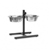 Futterstation HundeKatzen silber 53,0 x 26,0 x 42,0 cm