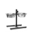 relaxdays Futterstation Hunde/Katzen silber 53,0 x 26,0 x 42,0 cm