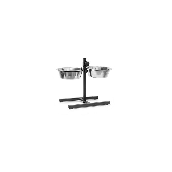 4052025046965 - Relaxdays Futterstation Hund 22 l Edelstahlnäpfe Napfständer höhenverstellbar HBT 42 x 53 x 26cm rutschfest silber 4052025046965 - Relaxdays Futterstation Hund 22 l Edelstahlnäpfe Napfständer höhenverstellbar HBT 42 x 53 x 26cm rutschfest silber