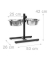 relaxdays Futterstation Hunde/Katzen silber 53,0 x 26,0 x 42,0 cm