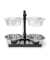 relaxdays Futterstation Hunde/Katzen silber 53,0 x 26,0 x 42,0 cm