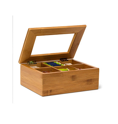 relaxdays Teebox braun 22,0 x 16,0 cm