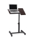 Computertisch 10019333_46, höhenverstellbar 58-95cm (H), 60x40,5cm (BxT), dunkelbraun / schwarz