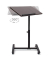 Computertisch 10019333_46, höhenverstellbar 58-95cm (H), 60x40,5cm (BxT), dunkelbraun / schwarz