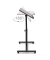 Computertisch 10019333_46, höhenverstellbar 58-95cm (H), 60x40,5cm (BxT), dunkelbraun / schwarz