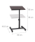 Computertisch 10019333_46, höhenverstellbar 58-95cm (H), 60x40,5cm (BxT), dunkelbraun / schwarz