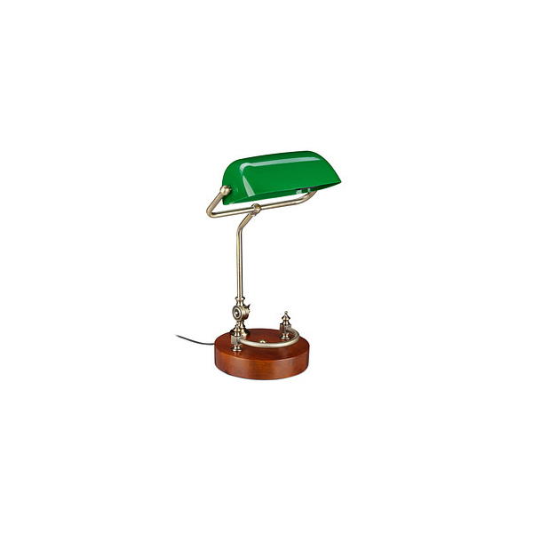4052025166069 - Bankerlampe neigbarer Glasschirm Holzfuß E27-Fassung Schreibtischlampe Retro Bibliothekslampe grün-braun - Relaxdays 4052025166069 - Bankerlampe neigbarer Glasschirm Holzfuß E27-Fassung Schreibtischlampe Retro Bibliothekslampe grün-braun - Relaxdays