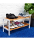 relaxdays Schuhregal braun, weiß 70,0 x 24,5 x 33,0 cm