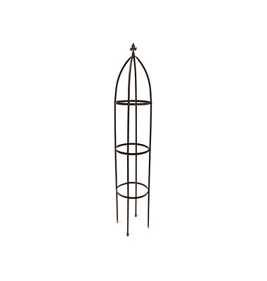 relaxdays Rankobelisk Metall braun rund 35,0 x 190,0 cm