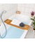 relaxdays Badewannenablage braun