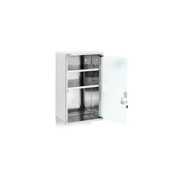 4052025190934 - Emergency Medizinschrank xl extra tief aus Edelstahl HxBxT ca 505 x 30 x 18 cm mit 3 Fächern und Glas-Tür zum Abschließen mit 2 Schlüsseln für 4052025190934 - Emergency Medizinschrank xl extra tief aus Edelstahl HxBxT ca 505 x 30 x 18 cm mit 3 Fächern und Glas-Tür zum Abschließen mit 2 Schlüsseln für
