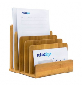 relaxdays Briefständer braun