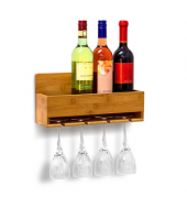 relaxdays Weinregal braun 36,0 x 11,5 x 17,0 cm