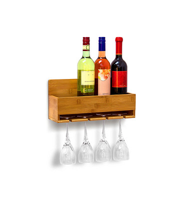 relaxdays Weinregal braun 36,0 x 11,5 x 17,0 cm