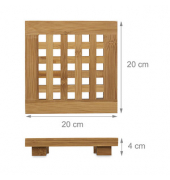 Untersetzer braun 20,0 x 20,0 cm 2-tlg.
