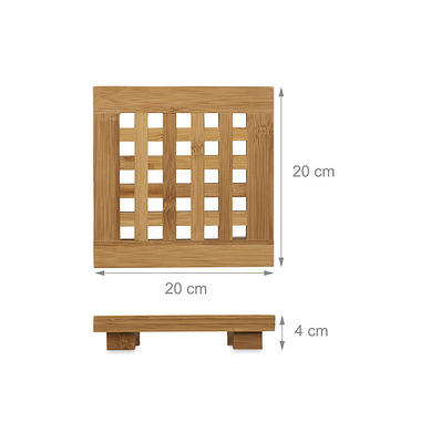 Untersetzer braun 20,0 x 20,0 cm 2-tlg.