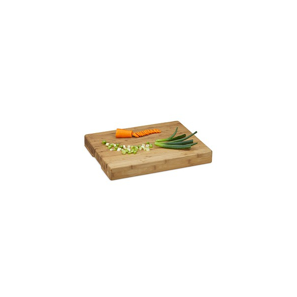 4052025202392 - Relaxdays - Hackbrett gestreift Schneidbrett Bambus hbt ca 55x45x35 cm massiver Hackblock Griffmulden geölt natur 4052025202392 - Relaxdays - Hackbrett gestreift Schneidbrett Bambus hbt ca 55x45x35 cm massiver Hackblock Griffmulden geölt natur
