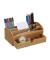 relaxdays Schreibtisch-Organizer braun Bambus 4 Fächer 27,5 x 15,0 x 11,0 cm