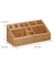 relaxdays Schreibtisch-Organizer braun Bambus 10 Fächer 23,0 x 10,0 x 10,0 cm