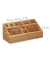 relaxdays Schreibtisch-Organizer braun Bambus 10 Fächer 23,0 x 10,0 x 10,0 cm